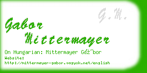 gabor mittermayer business card